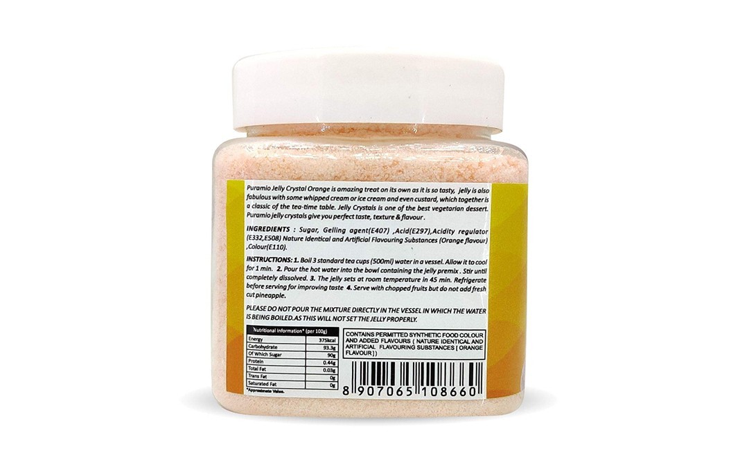 Puramio Jelly Crystal Orange    Plastic Jar  200 grams